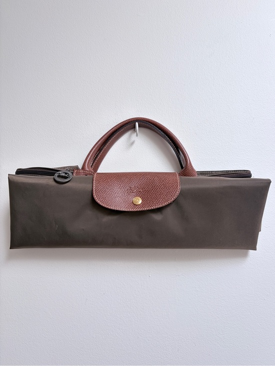 Longchamp Handbags - Longchamp Olive Green Travel Weekender Duffel Bag with Leather Handles